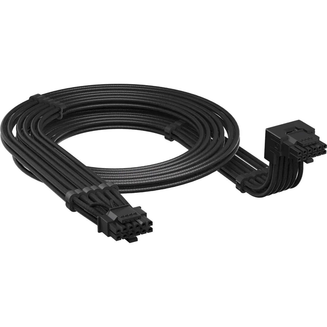 Corsair CP-8920352, 12V-2x6, 12-pin, 0,65 m, Suora, Kulmikas, 90°