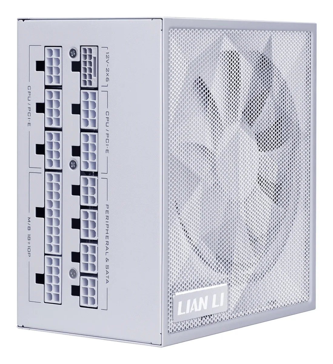 Lian Li SX850P (White) Virtalähde - 850 Watt - 120 mm - ATX 3.1 - 80 Plus Platina sertifioitu