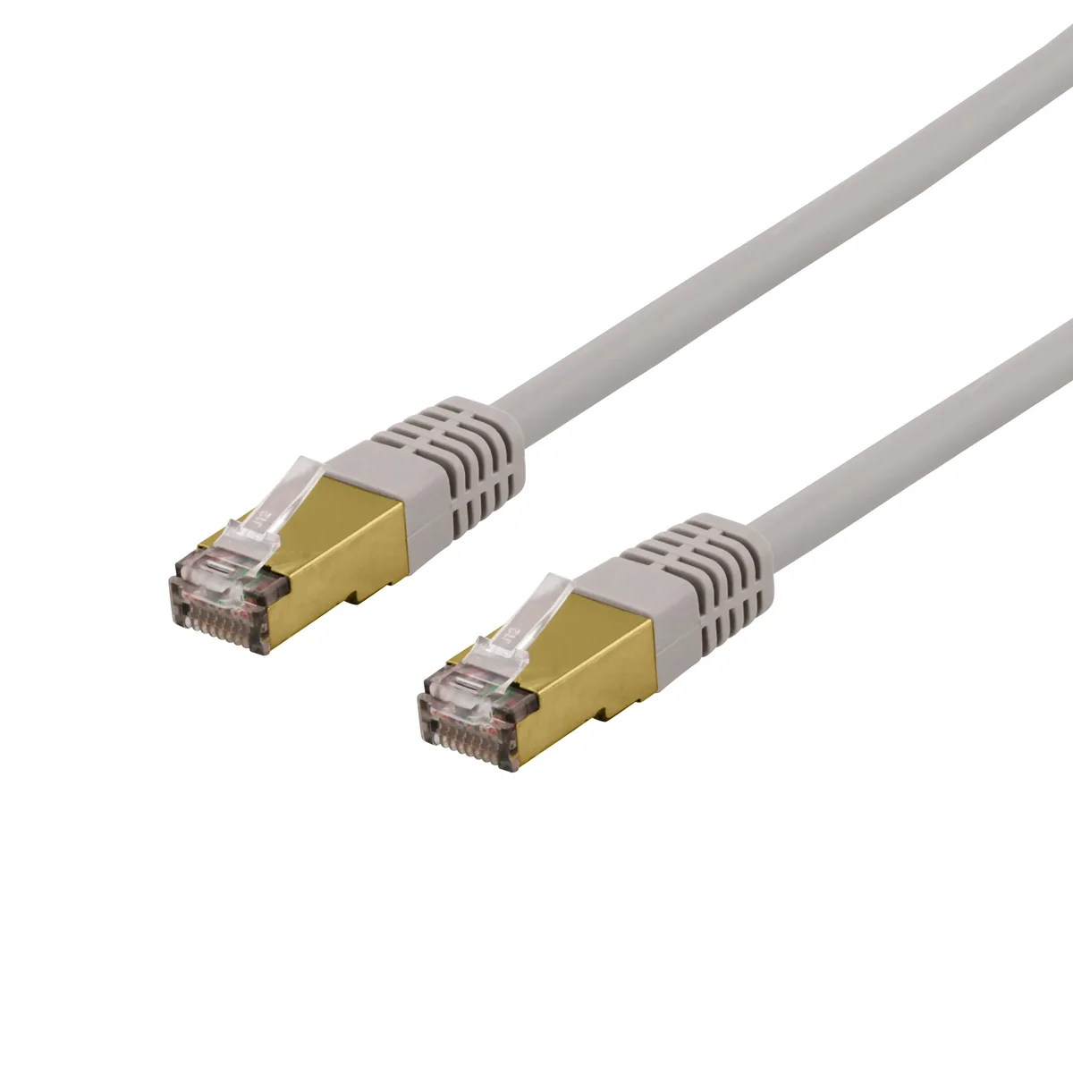 Deltaco SFTP-610AH - patch cable - 10 m - grey - Harmaa - 10m
