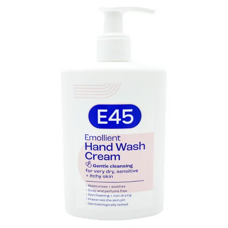 E45 Dry & Sensitive Skin Gentle Cleanser Emollient Hand Wash Cream - 250ml