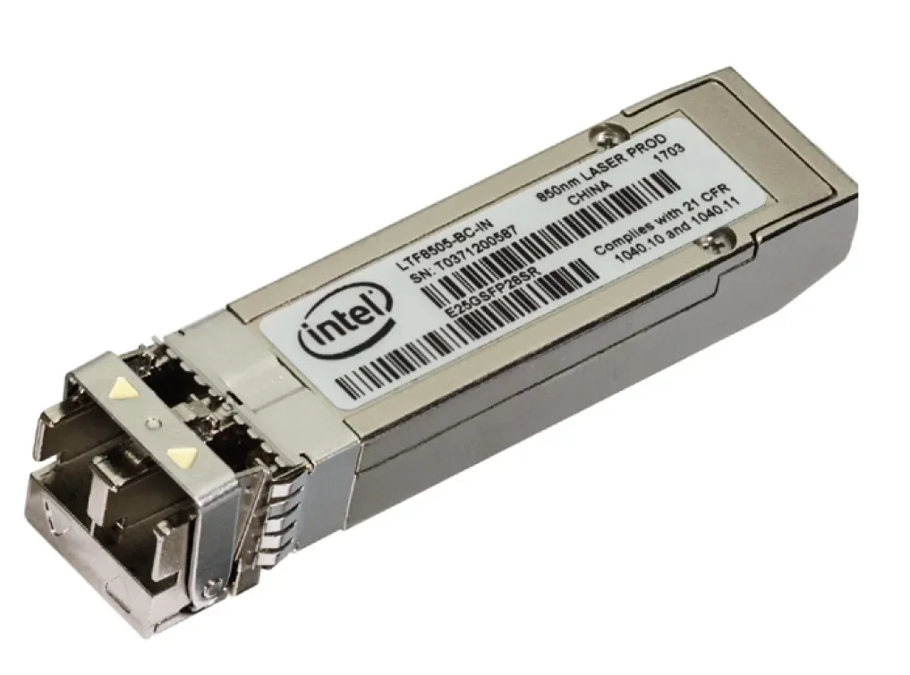 Intel Ethernet SFP28 Optics - SFP28-lähetin/vastaanotinmouuli - 10 GigE, 25 Gigabit LAN - 10GBase-SR, 25GBase-SR - jopa 100 m - 850 nm malleihin Ethernet Conver