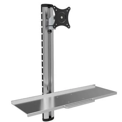 EFB Elektronik ICA-PLW-01, 75 x 75 mm, 100 x 100 mm, -90 - 85°, 360°, Alumiini, Terästä, Hopea