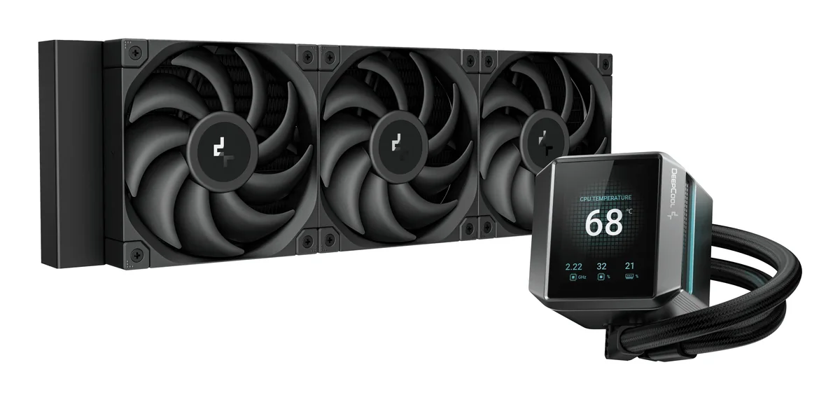 DeepCool MYSTIQUE 360, All-in-one-nesteenjäähdytin, 12 cm, musta