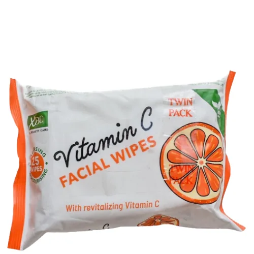 XBC Vitamin C Kasvojen Puhdistuspyyhkeet Twin Pack - 2 Pakkausta