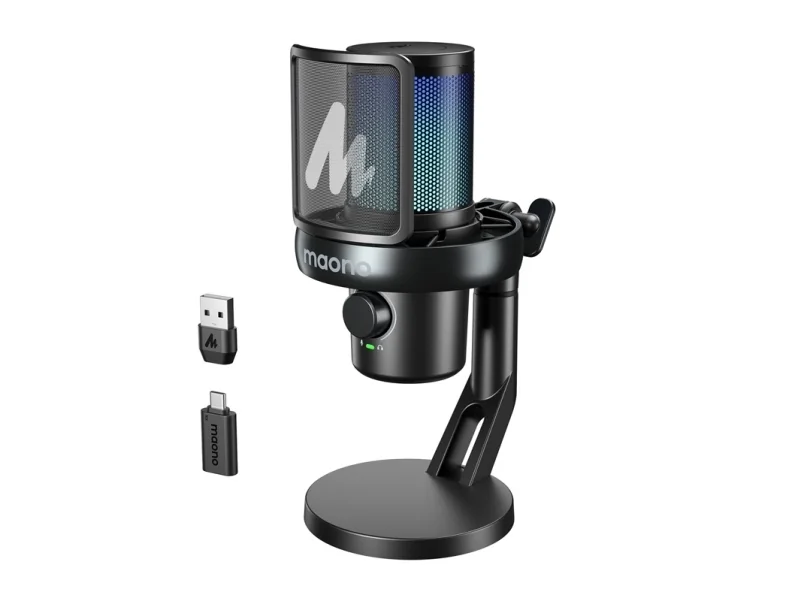 maono DM40 Pro Wireless Belaidis Kondensatorinis Mikrofonas | Juodas