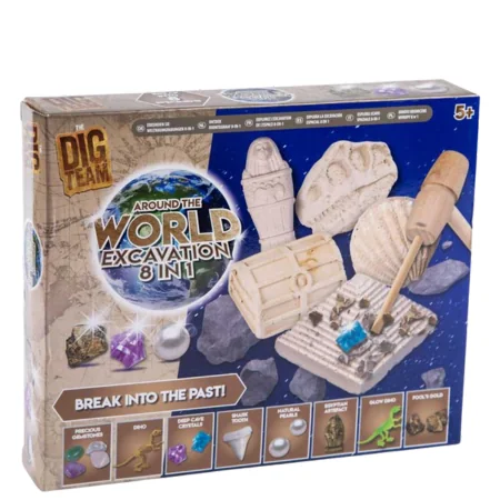 Dig Team 8-in-1 Around the World Excavation Kit