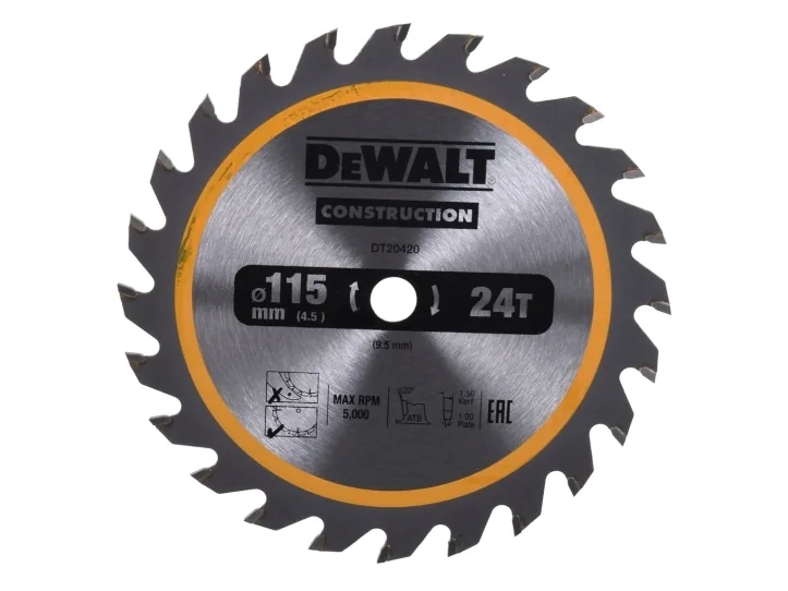 DEWALT 18V 115mm pyörösaha ilman akkua ja laturia DCS571N DCS571N