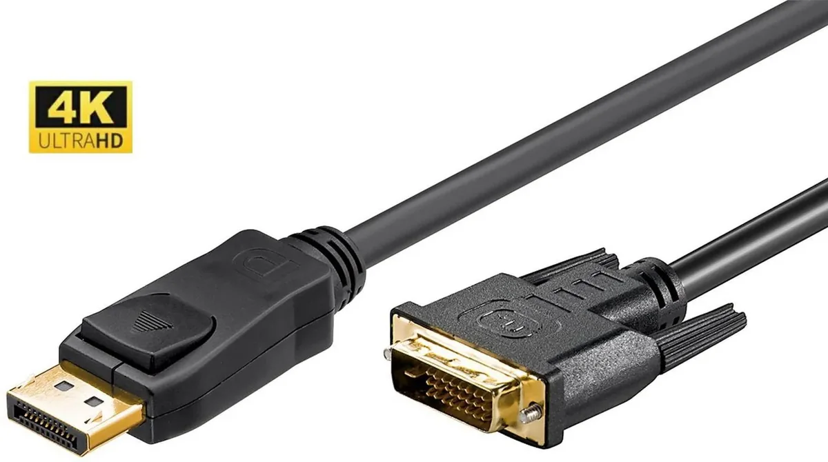 MicroConnect DisplayPort – DVI-D -kaapeli, 2 m, musta
