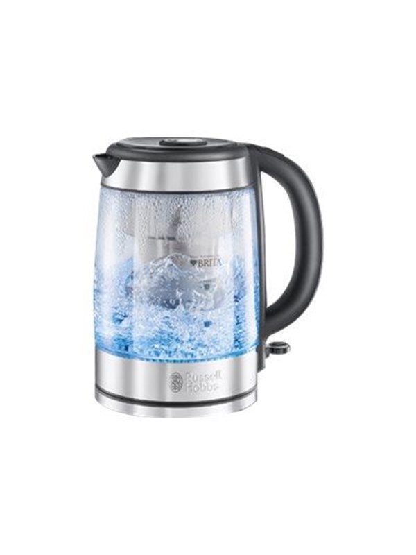 Russell Hobbs Clarity, 1,5 L, 2200 W, Ruostumaton teräs, Läpinäkyvä, Lasi, Ruostumaton teräs, Veden tason ilmaisin, Ylikuumenemissuoja