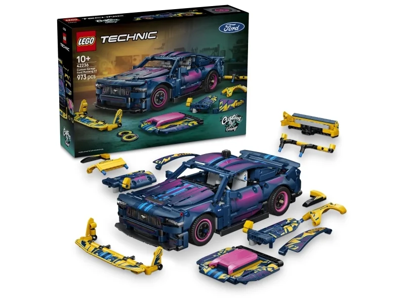 LEGO Technic 42236 Tuunaustallin Ford Mustang GT ‑auto