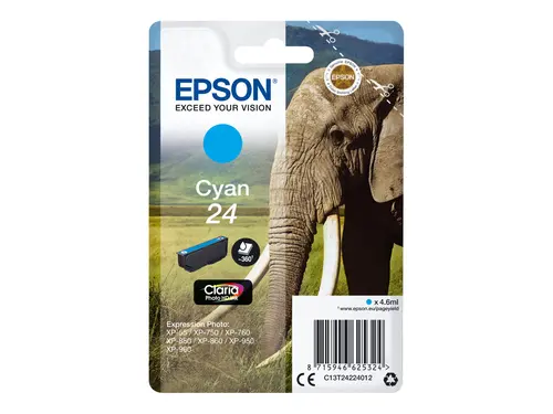 Epson T2422 -mustekasetti, 4.6 ml, syaani