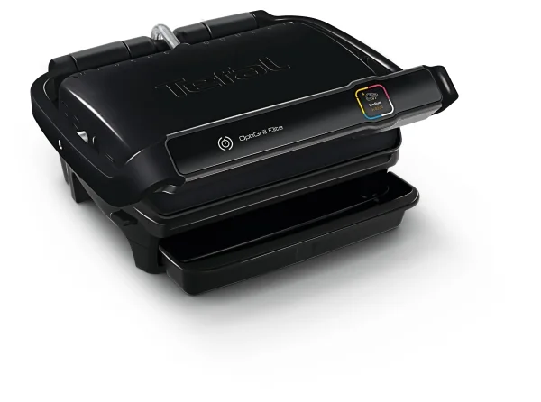 Tefal OptiGrill Elite GC7508, Musta, Termoplastinen, Suorakulmainen, Valmis, Lämpötila, 363 mm, 341 mm