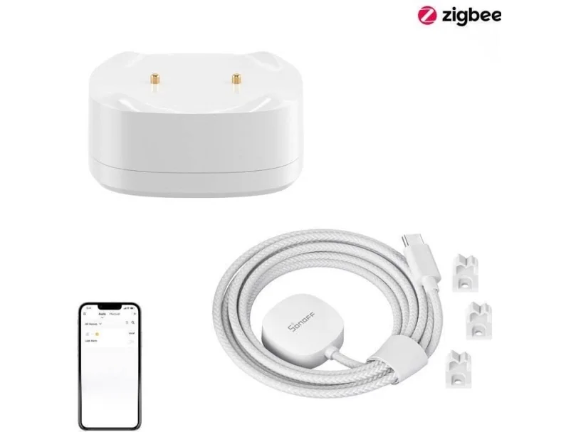 Sonoff SNZB-05P IP67 Zigbee vesivuotoanturi jatkokaapelilla varustettuna