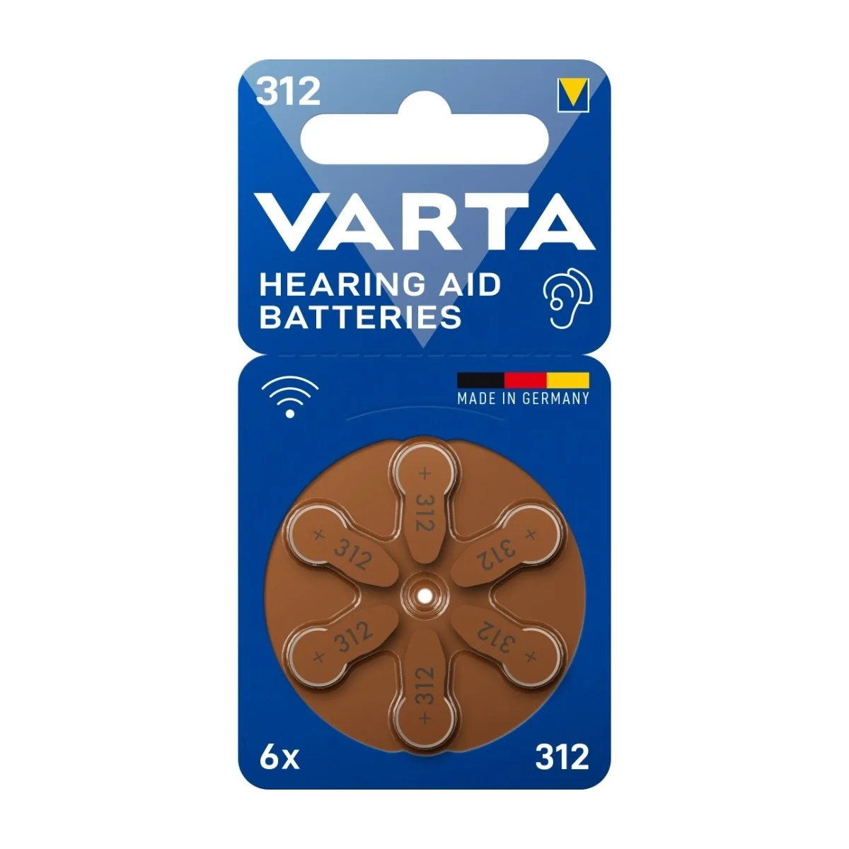 VARTA 312 kuulokojeen paristo, 6 kpl