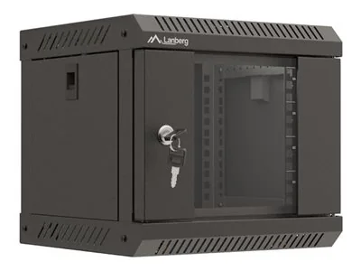 10 4U 300X300 MUSTA LASIOVINEN LANBERG ASENNUSTELINE (FLAT PACK)