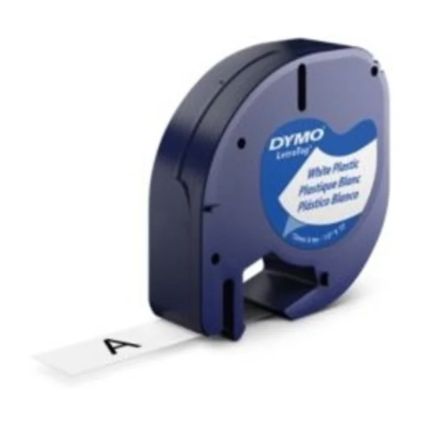 Dymo Tape Letratag 12mm Muovi Valkoinen