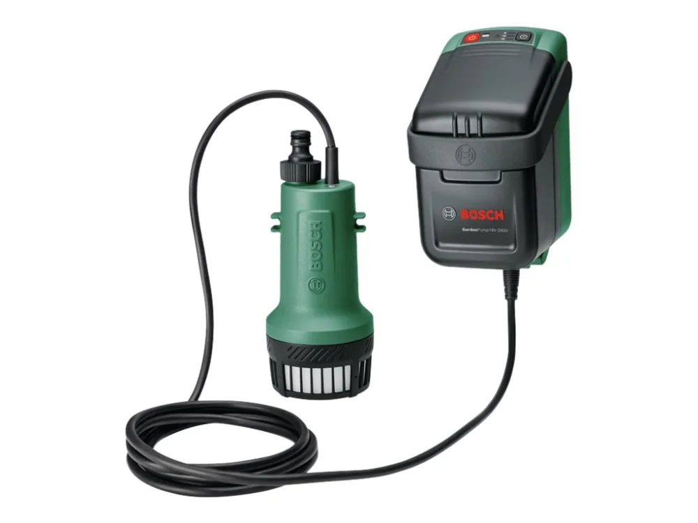 Bosch GardenPump18V-2000, Akku, 2000 l/h, Musta, Vihreä - SOLO