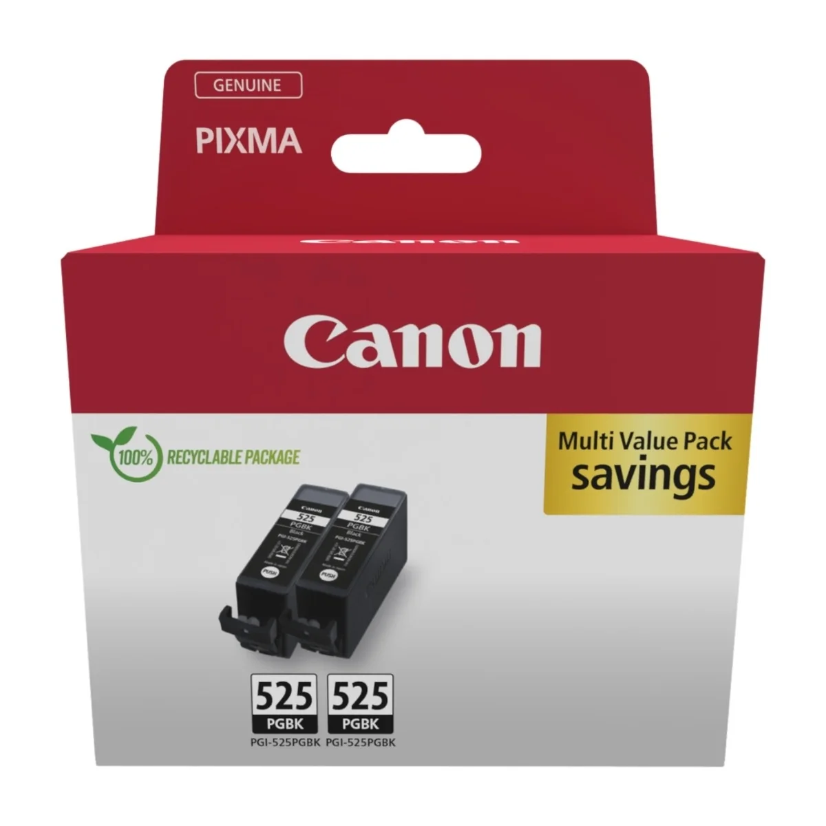 Canon PGI-525PGBK -mustekasettipakkaus, musta, 2 kpl