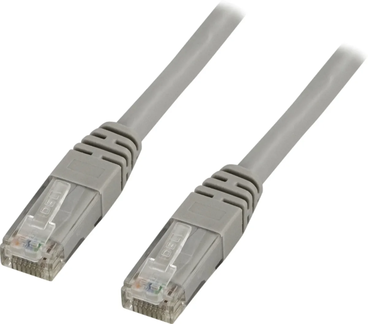 Deltaco Cat5e U/UTP RJ45 15m -verkkokaapeli, harmaa
