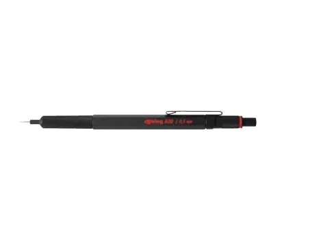 Rotring 600 Mechanical Pencil | 0.5 mm | Black All-Metal Body Propelling Pencil | Non-Slip Knurled Grip & Hexagonal Barrel