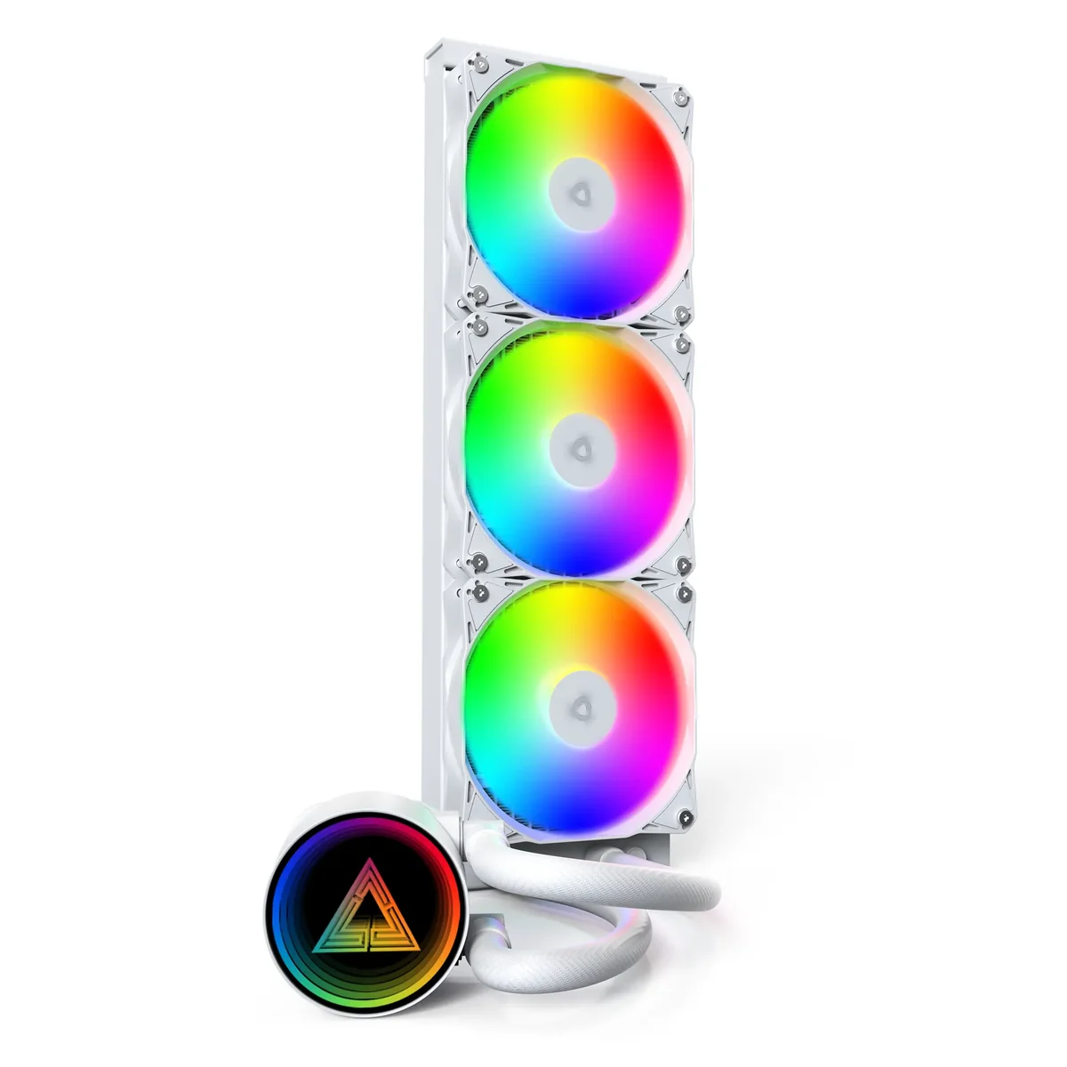 Montech LightFlow 360mm ARGB -nestejäähdytin, valkoinen