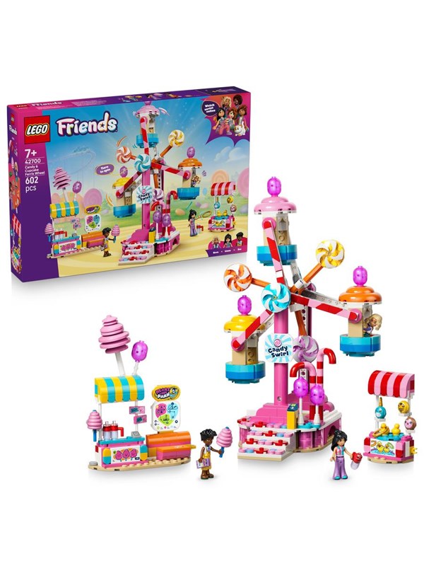 Karkkien ja kuppikakkujen koristama maailmanpyörä LEGO® Friends (42700)