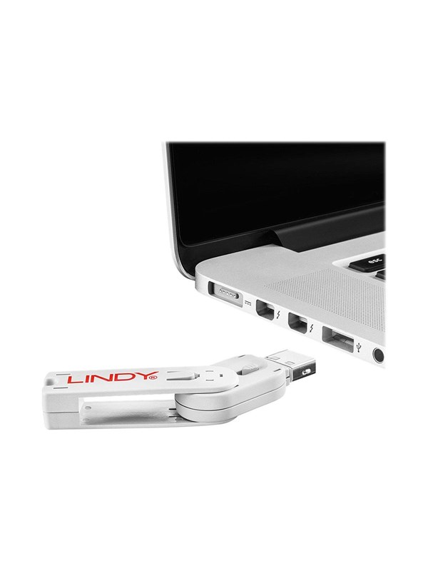 Lindy Port Blocker Usb White 4-pack