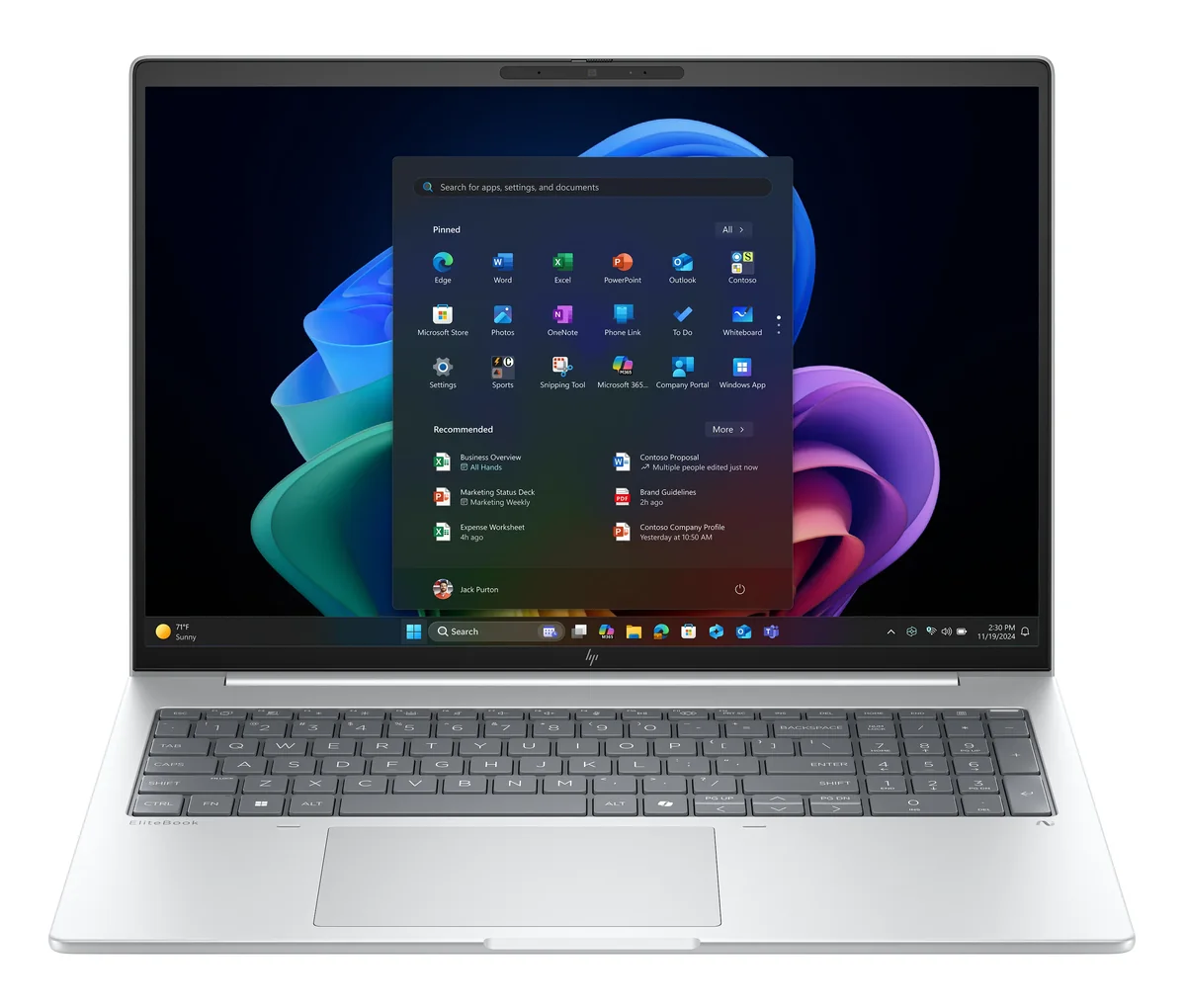 HP EliteBook 8 G1a 16" Ryzen AI 5 340, 24 Gt, 512 Gt, Win 11 Pro -kannettava, hopea