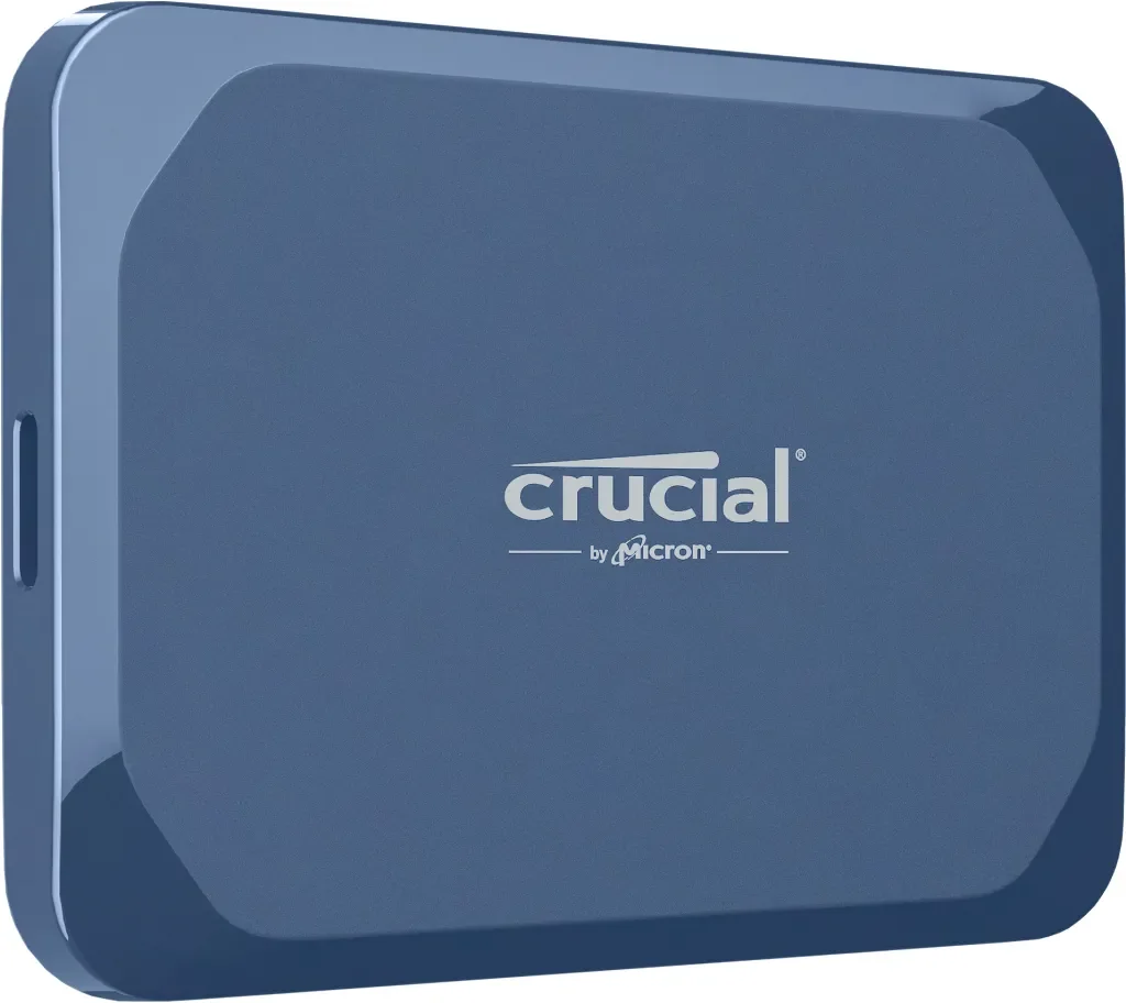 Crucial X10 1 Tt USB 3.2 Gen 2x2 (USB-C) -ulkoinen SSD, kannettava, laitteistosalaus, iskunkestävä, roiskesuojattu, sininen