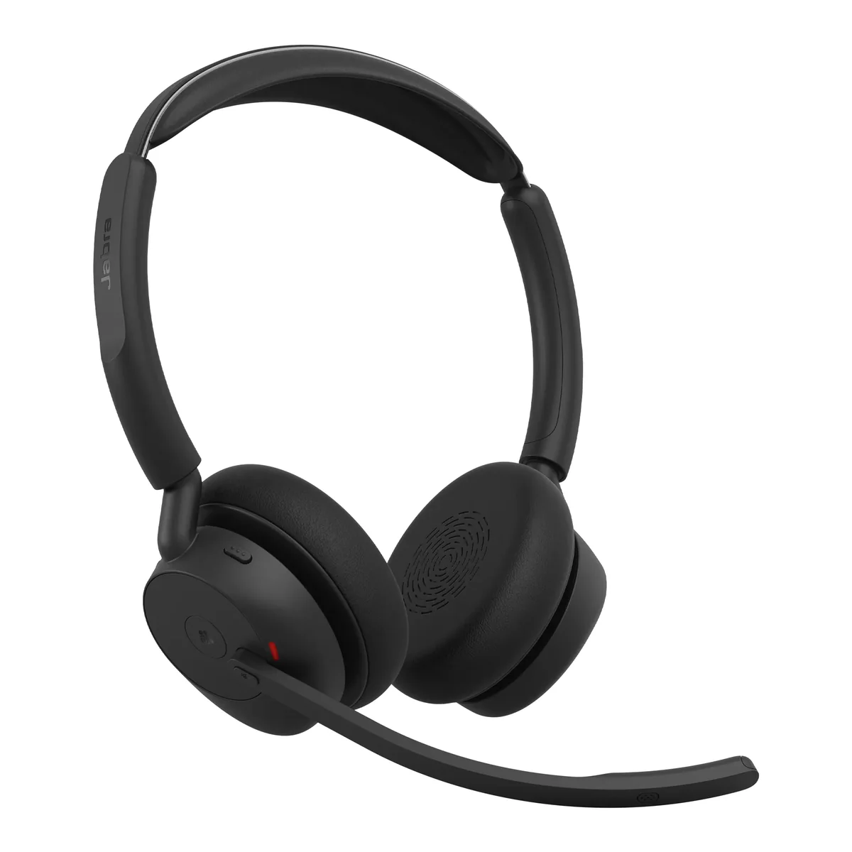 Jabra Evolve3 45 Stereo -langaton stereokuulokemikrofoni + Link 390c MS -sovitin ja latausteline, musta