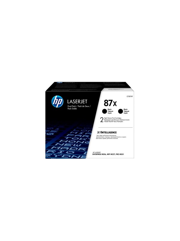 HP 87X -laservärikasetti, musta, 2 kpl