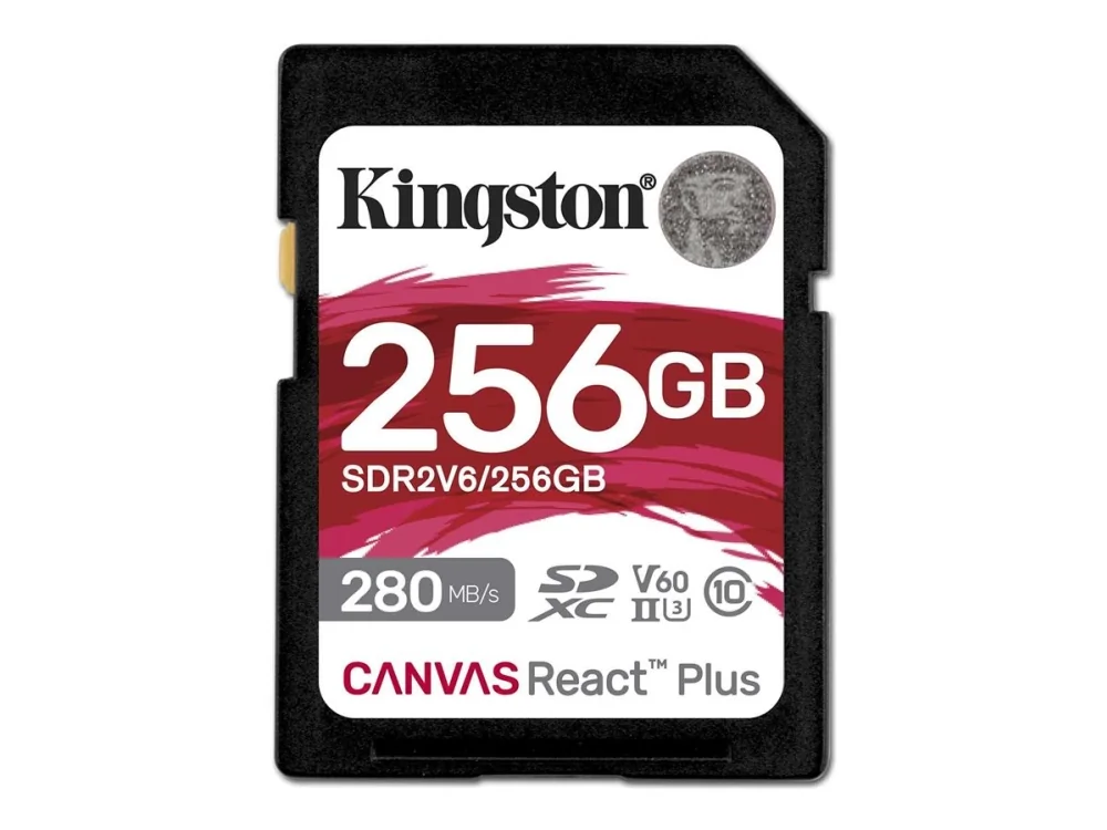 Kingston Canvas React Plus V60 SD - 280MB/s - 256GB