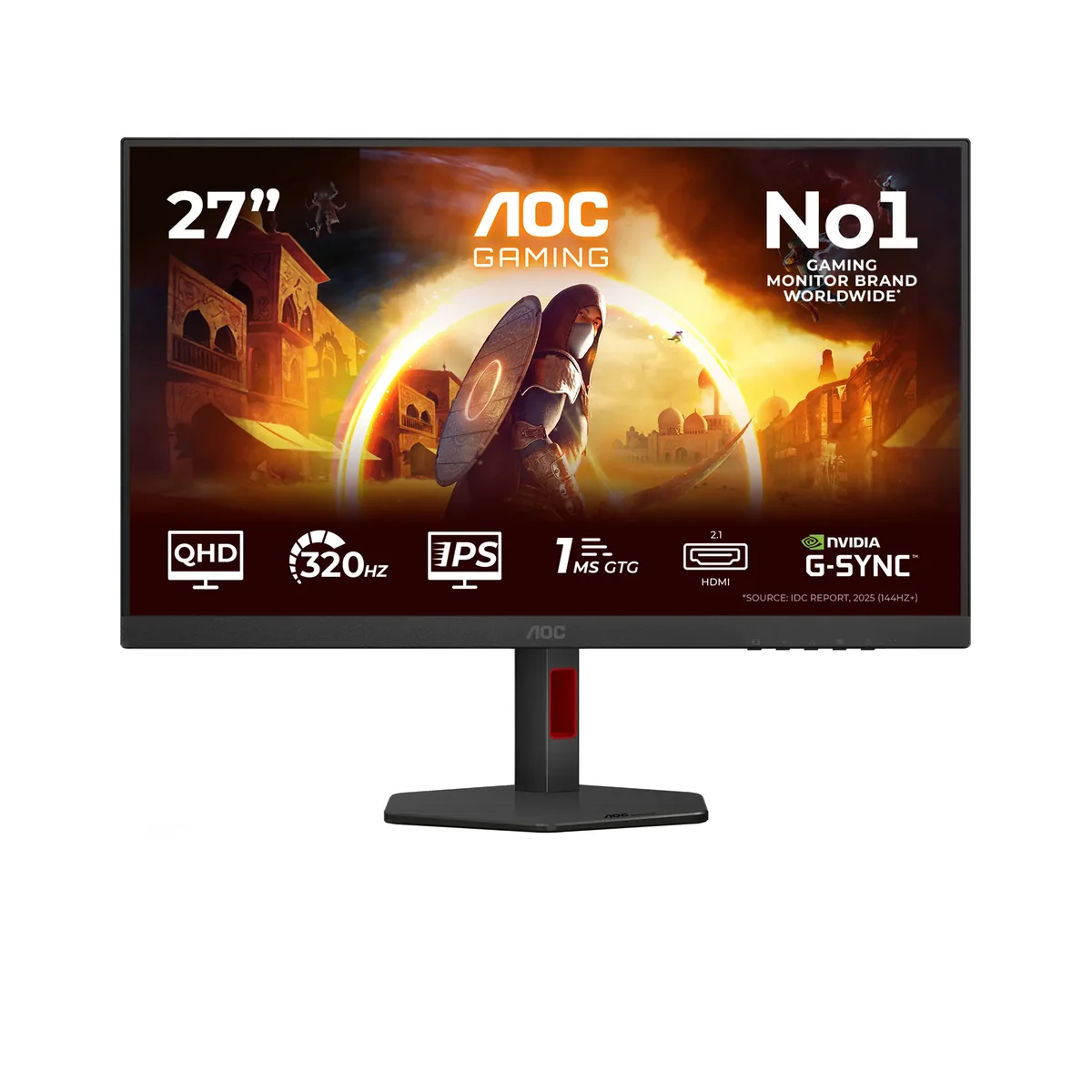 AOC Q27G4SRU 27" QHD, Fast IPS -pelinäyttö, USB hub