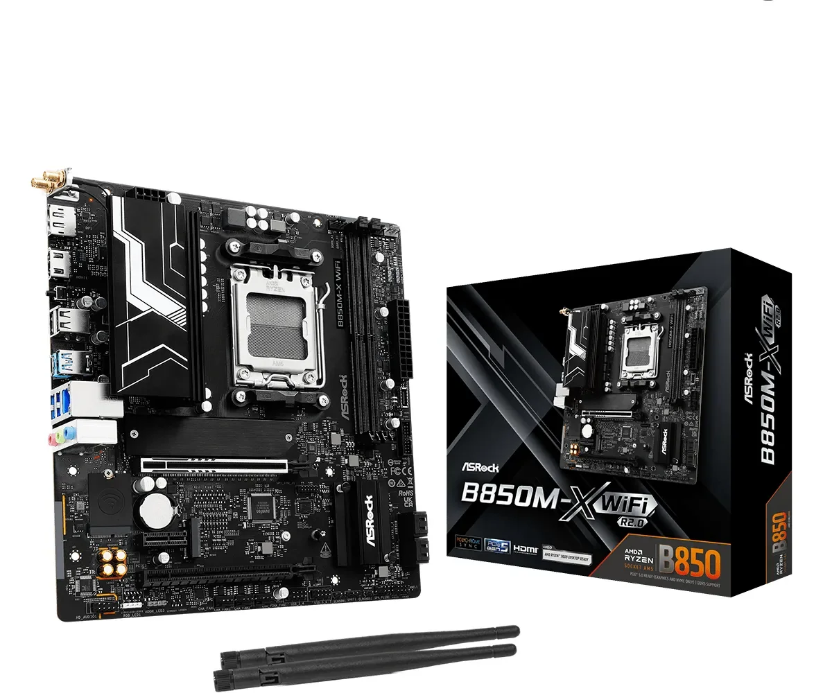ASRock B850M-X WiFi R2.0 Emolevy - AMD B850 - AMD AM5 - DDR5 RAM - Micro-ATX