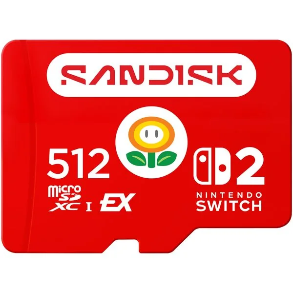 SanDisk 512 Gt microSD Express UHS-I U3 V30 A1 -muistikortti Nintendo Switch 2 -konsolille