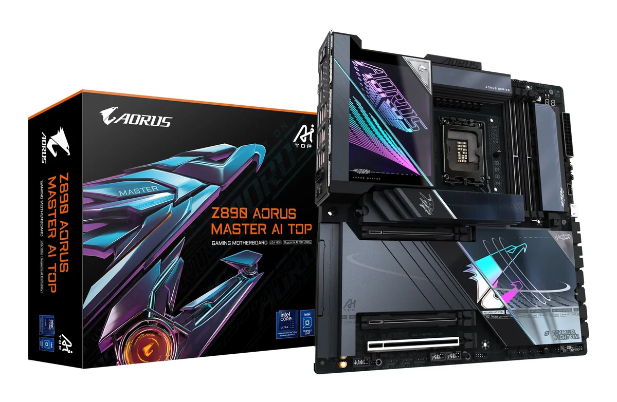 GIGABYTE Z890 AORUS MASTER AI TOP Emolevy - Intel Z890 - Intel LGA1851 - DDR5 RAM - Extended ATX