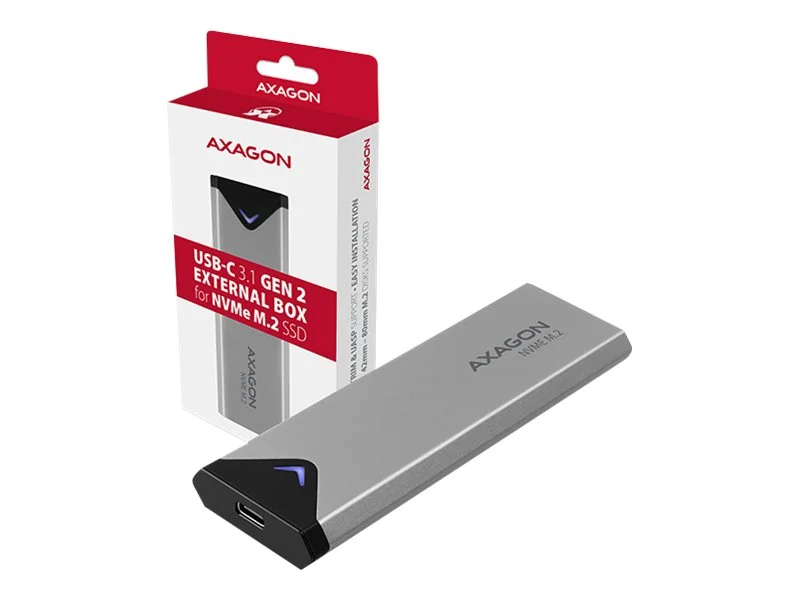 AXAGON EEM2-UG2 - Lagringspakning - M.2 - M.2 NVMe-kortti / PCIe (NVMe) - USB 3.2 (Gen 2)
