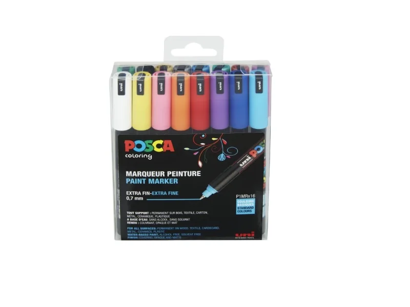 POSCA marker sæt PC-1MR 16 ass. std. colors