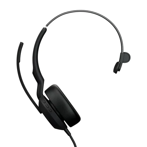 Jabra Evolve2 50 Mono UC -monokuuloke + USB-C/USB-A-kaapelit, musta