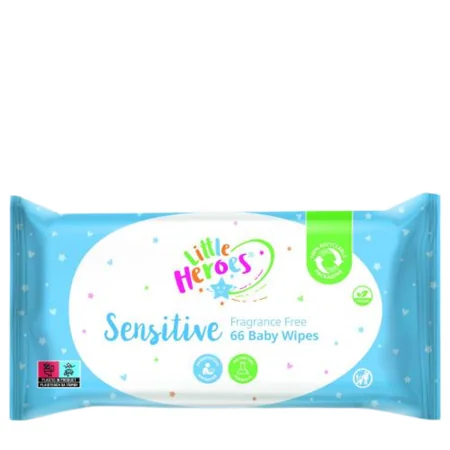 Little Heroes Sensitive Hajusteettomat Baby Wipes - 66 kpl