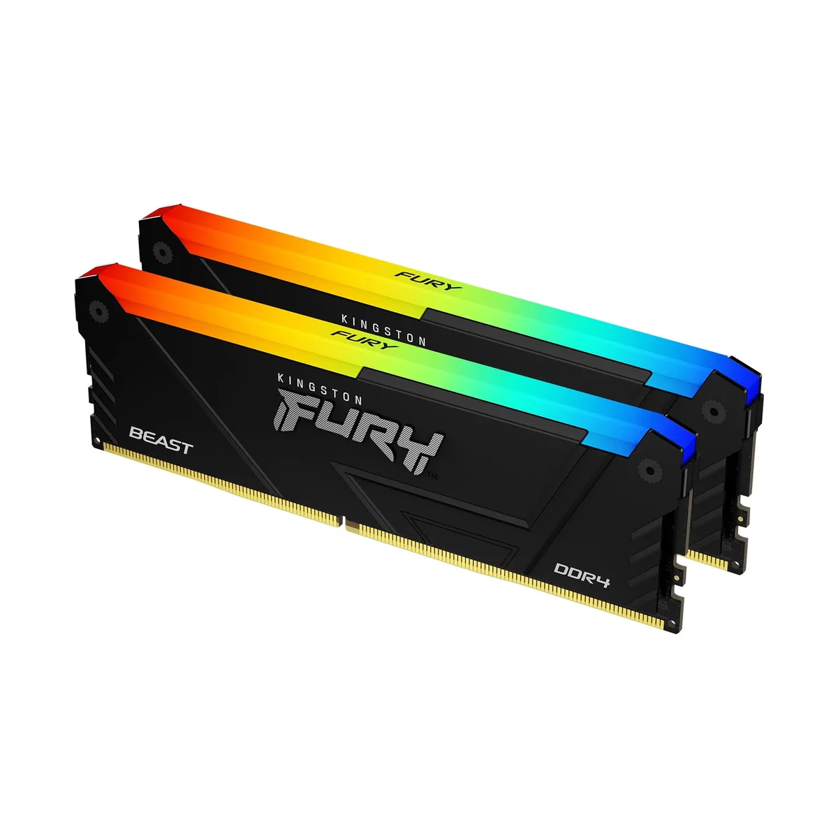 Kingston FURY Beast RGB DDR4-3200 - 16GB - CL16 - Dual Channel (2 pcs) - Intel XMP - Musta