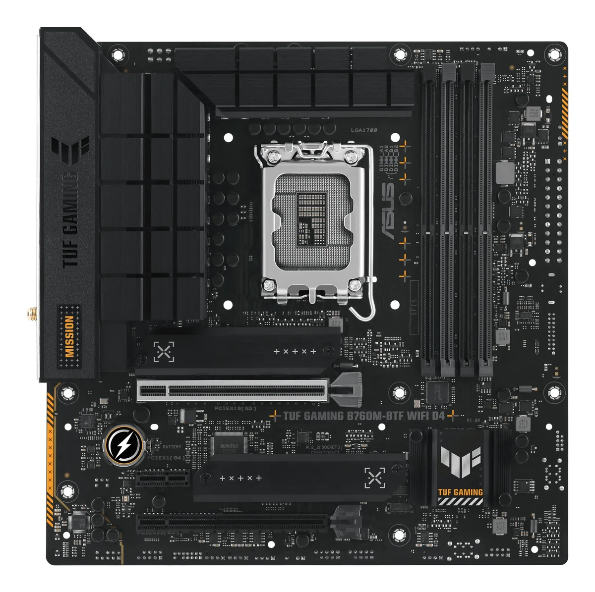 Asus TUF GAMING B760M-BTF WIFI D4 LGA 1700 mATX -emolevy