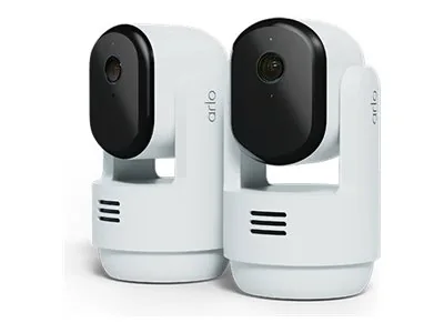 Arlo Essential 3 2K -panorointi-kallistus-zoom-sisäkamera (2 kameraa)