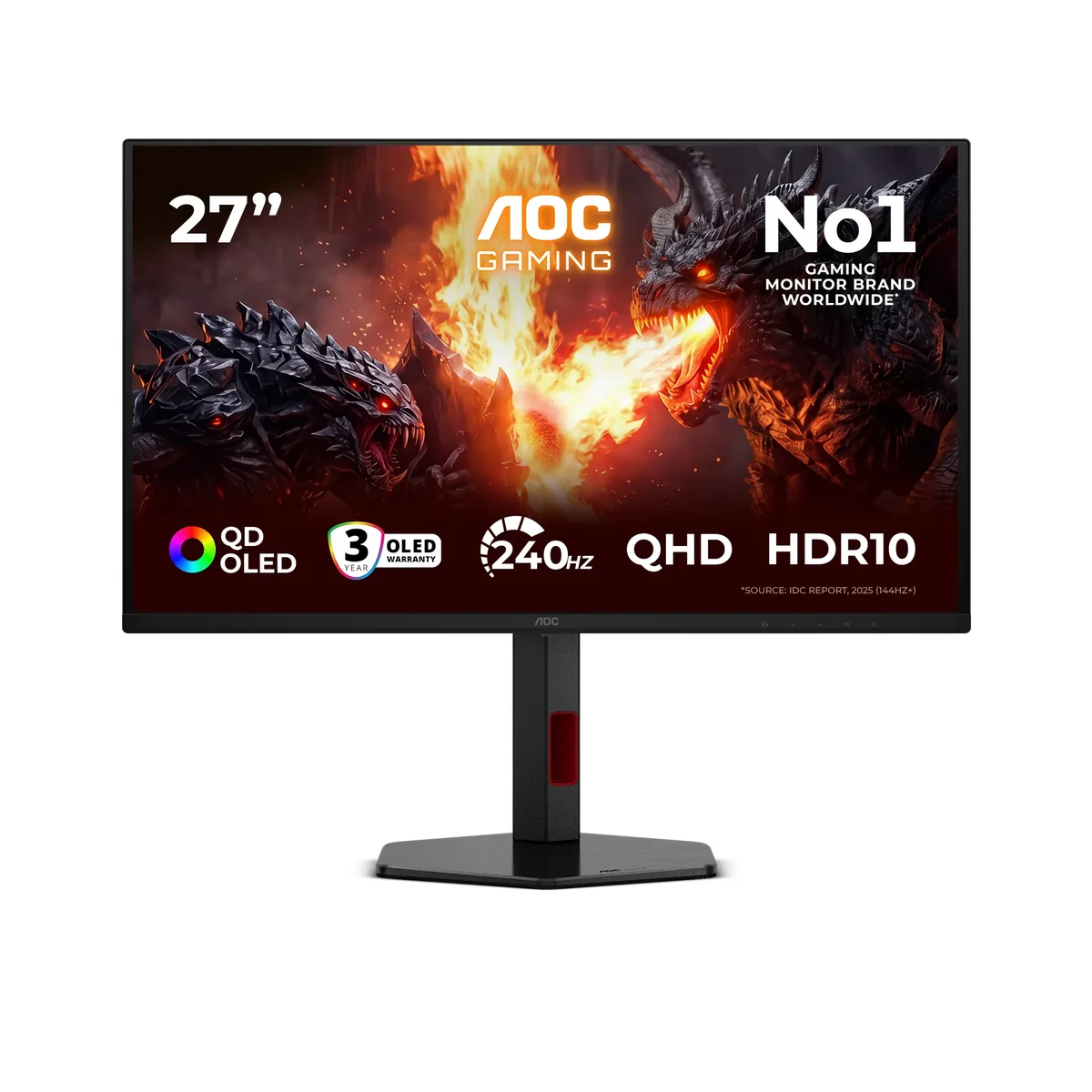 26.5" AOC Q27G4ZDR - 2560x1440 (QHD) - 240Hz - QD-OLED