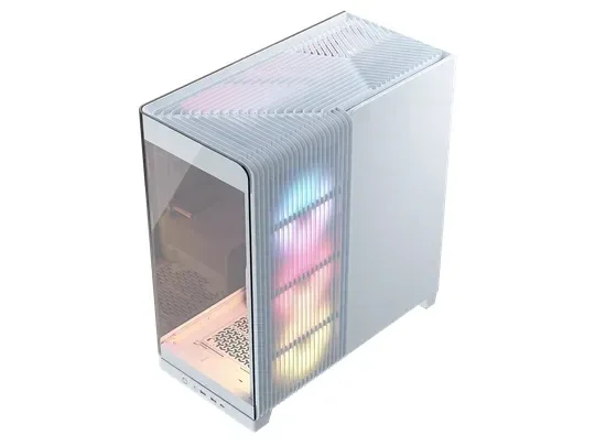 Corsair 4500X LX-R RGB Tempered Glass Mid-Tower, White, Midi Tower, PC, Valkoinen, ATX, EATX, mikro ATX, Mini-ITX, Terästä, Muovi, Karkaistu lasi, Pelaaminen