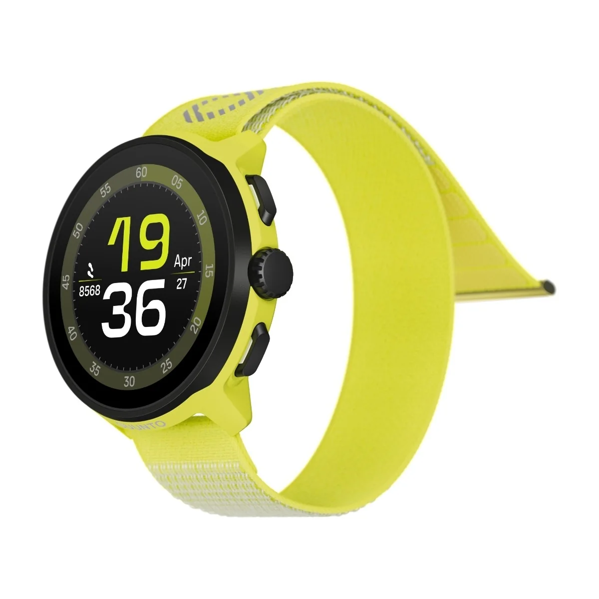 Suunto Run -urheilukello tekstiilirannekkeella, Lime