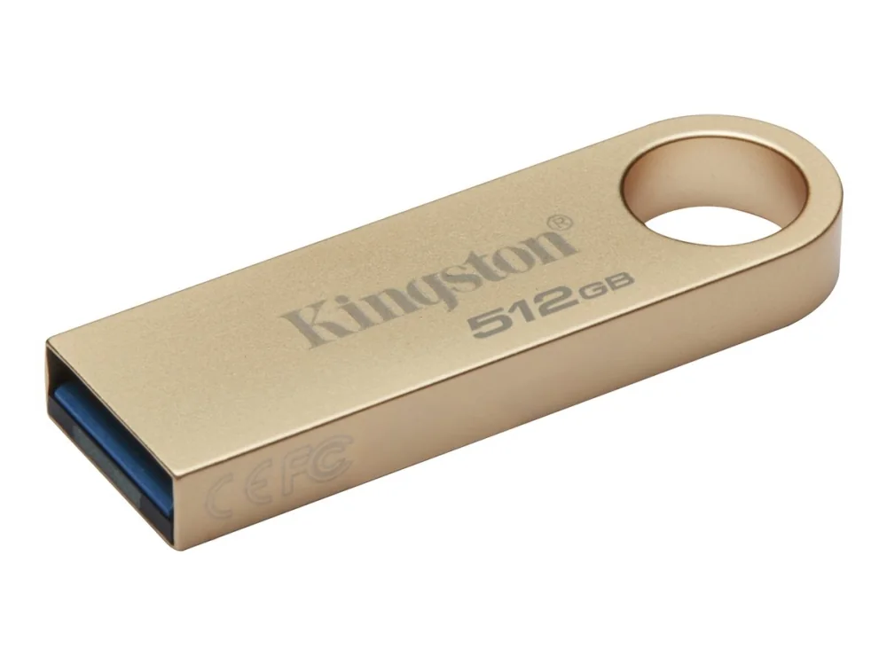 Kingston Technology DataTraveler 512 Gt 220 Mt/s metallinen USB 3.2 Gen 1 SE9 G3, 512 GB, USB A-tyyppi, 3.2 Gen 1 (3.1 Gen 1), 220 MB/s, Ilman suojusta, Kulta