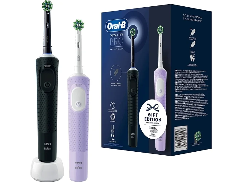 Oral-B Vitality Pro D103 Duo sähköhammasharjat - musta ja violetti