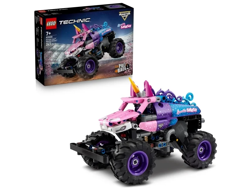 LEGO Technic 42220 Monster Jam™ Sparkle Smash™ vetomoottorilla