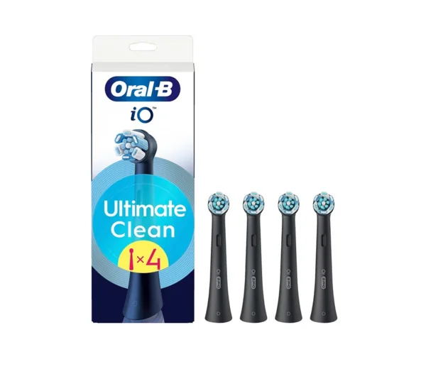 Oral-B iO Ultimate Clean 4 kpl -vaihtoharjaspäät, Musta